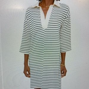 Green Stripe Ashton Knit Polo Dress